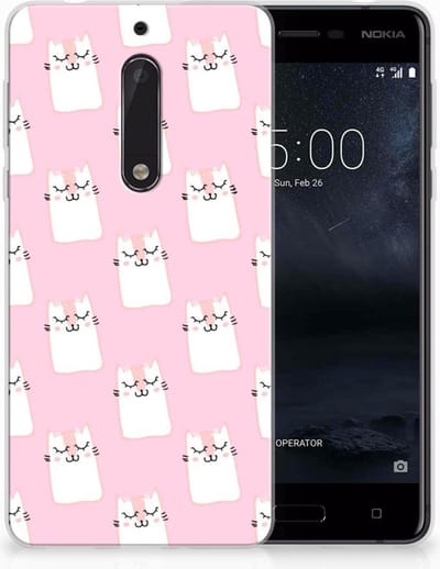 Nokia 5 TPU Hoesje Sleeping Cats
