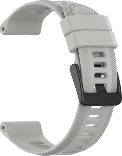Siliconen bandje - geschikt voor Garmin Forerunner 935 / 945 / 955 / 965 / 745 / 970 - lichtgrijs