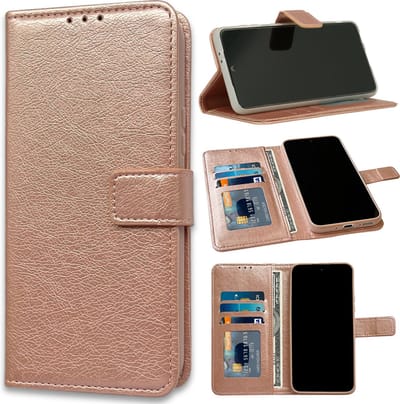 HB Hoesje Geschikt voor Samsung Galaxy S20 FE - Roségoud - Portemonnee Book Case - Pasjeshouder en Magneetlipje