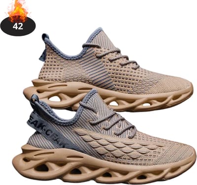 Livano Schoenen Heren - Sneakers - Comfortabel - Casual - Volwassen - Lichtbruin - Maat 42