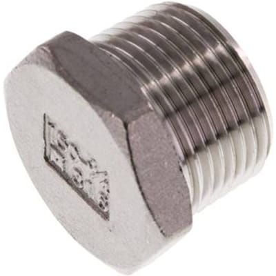 3/4'' NPT Buitendraad RVS Plug met Buitenzeskant 16 Bar