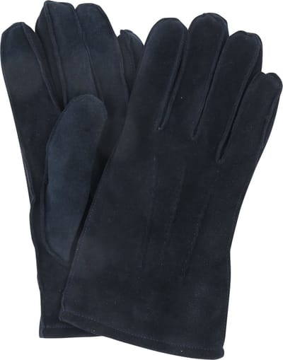 Suitable Suede Handschoen Donkerblauw (navy) - Maat L - Heren