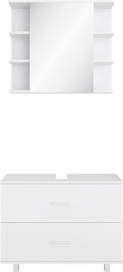 Vicco Badkamermeubel set Ilias, Wit, 2-delig