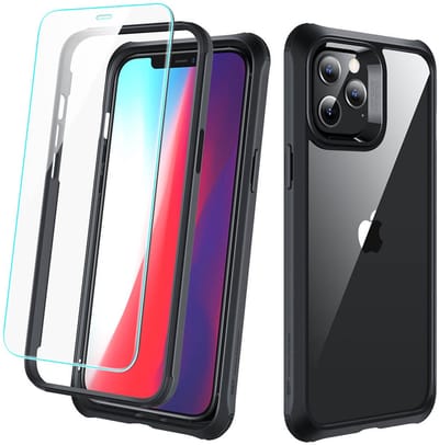 ESR Alliance Tough Apple iPhone 12 / 12 Pro Hoesje Transparant Zwart