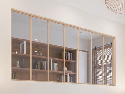 Vente-unique Werkplaatsraam van gepoedercoat aluminium - 210 x 105 cm (B x H) - Licht naturel - BAYVIEW