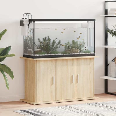 vidaXL - Aquariumstandaard - 101x41x58 - cm - bewerkt - hout - sonoma - eikenkleurig