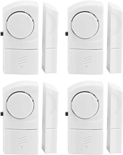 Deuroper Detector - Raam Alarm - Huis Beveiliging - Draadloos 90dB Alarm - 6x2x4 cm - Wit
