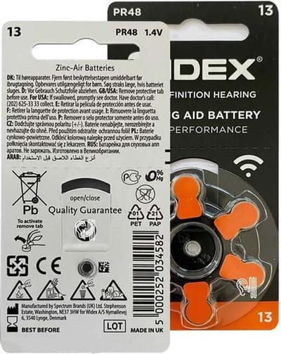 Widex P13 - Voordeel pakket - 60 batterijen