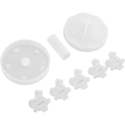 Carrousel Siliconen Mal Flexibel Dik Zacht Carrousel Vorm DIY Kristal Epoxy Hars Siliconen Mal white