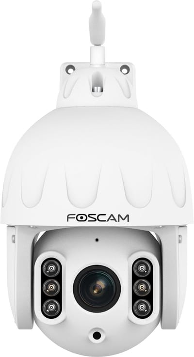 Foscam SD8P Beveiligingscamera Buiten – 4K 8MP Dual-band WiFi PTZ Camera – 355° Pan 90° Tilt – 4x Optische Zoom – Auto Tracking – Persoons- en Voertuigdetectie – Nachtzicht 50m – Spotlight Sirene – IP66 – Zwart