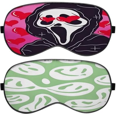 Slaapmasker Zijde - Oogmasker - Rustig Slapen - Verstelbare band - 2 stuks - Groen
