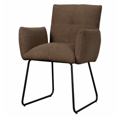 Tower Living Eetkamerstoel Dante - Donkerbruin Stof - 67x70x88cm
