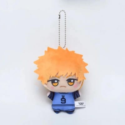 10cm Nieuw Blue Lock Pluche Hanger Sleutelhanger Yoichi Isagi Nagi Seishiro Mikage Reo Rin Itoshi Itoshi Sae Poppetje Speelgoed Cadeau orange
