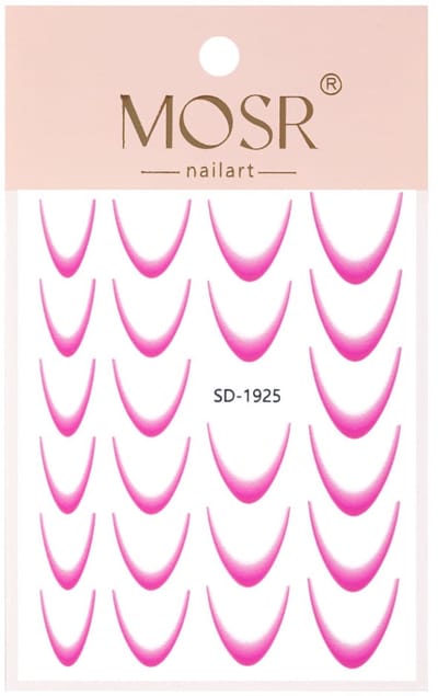 GNB-LAB - Gradient Nagelstickers - Franse Ombré - 23st - Donkerroze SD-1925