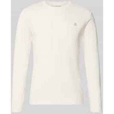 Shaped fit shirt met lange mouwen van puur katoen
