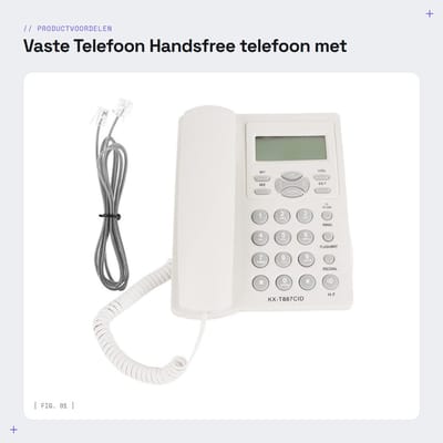 Inovra- Vaste Telefoon Helder Geluid - LCD-scherm - Ruisonderdrukkingsfunctie - 3 Groepsalarmen - Thuis/Hotel/Kantoor - Duidelijke Communicatie - Bureautelefoon