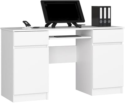 Bureau A5 / Computerbureau / Computer Tafel / Bureautafel / Wit / 135 x 77 x 50 cm