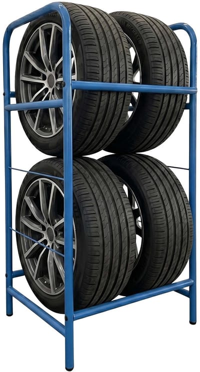Bandenrek - voor 4 banden - 106 x 53 x 43 cm - blauw