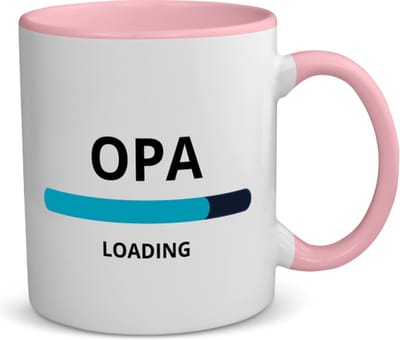 Akyol - opa loading koffiemok - theemok - roze - Opa - ochtendkoffie laden - verjaardagscadeau - verjaardag - cadeau - cadeautje voor opa - opa artikelen - kado - geschenk - gift - 350 ML inhoud