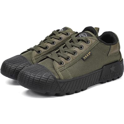 Baskets en toile Chaussures pour hommes Printemps Nouvelles Escalade Chaussures décontractées Résistantes à l'usure Chaussures de travail Mode Caoutchouc Tenis Hombres 38 gray