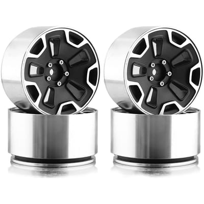 4 pièces de remplacement de moyeu de jante de roue Beadlock robuste 2.2    pour Axial SCX10 Wraith Capra RR10 RBX10 argenté