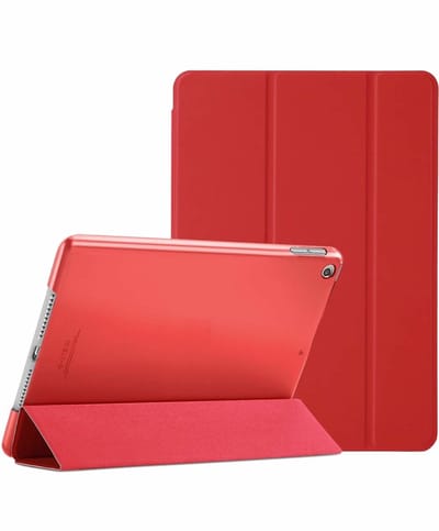 Hoes geschikt voor iPad 2021 Silicone hoesje soft cover Rood - Hoes geschikt voor iPad 2021 / 2020 / 2019 (9e/8e/7e Generatie / 10.2 inch) Smart hoes Trifold - Hoes geschikt voor iPad 2020 hoes