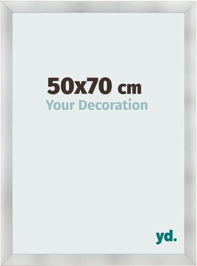 Your Decoration - Fotolijst 50x70 cm - MDF - Aluminium Geborsteld - Pisa