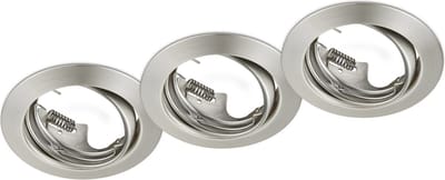 TRIO JURA - Inbouwspot - Nikkel mat - excl. 3x GU10 3 W - Zwenkbaar - Plafondbevestiging - rond
