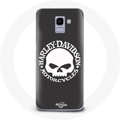 Hoesje voor Samsung Galaxy A8 2018 Harley Davidson Motors Schedel