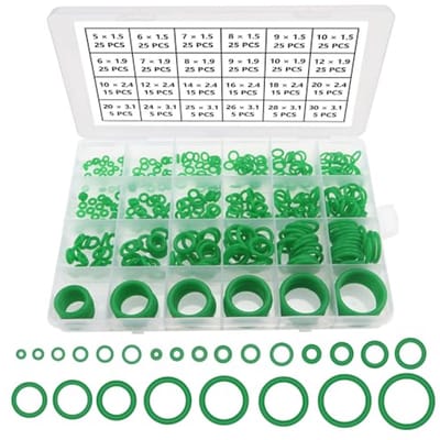 420 Stuks Groen O-ringen Assortimentset - Silicone O-ringen voor Afdichting en Snelle Reparatie