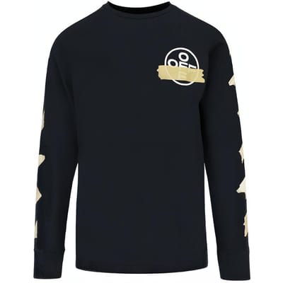 OFF WHITE Tape Arrows Long Sleeve T-shirt 'Zwart' OMAB001R201850021048 XS black