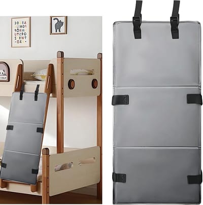 Ladderhoes Stapelbed - Ladderbescherming Bed - Kinderen Beveiligen - Zes Verstelbare Gespen - 78 x 38 cm - Grijs