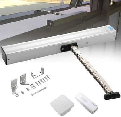 Elektrische Raamopener - Automatische Kettingschijf - Ventilatie Optimaliseren - Afstandsbediening Inclusief - 300-1000 mm - Zilver