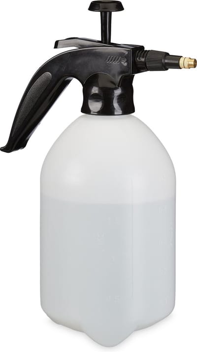 2 liter verstelbare sproeikop voor water en onkruidbestrijdingsmiddelen - plantenspuit met drukspuit - wit/zwart