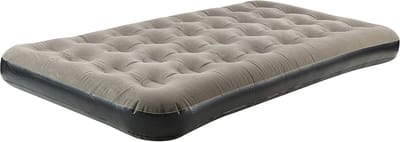 Luxe Velours Luchtbed Antraciet - Eenpersoons Opblaasbaar Matras (191x99x22 cm)