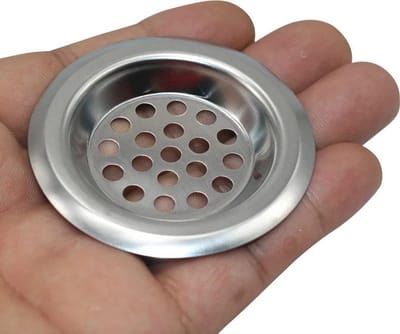 New Age Devi - Gootsteenzeefje: Hoogwaardige Kwaliteit RVS - 7,5 cm