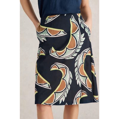 White Stuff Nell Reversible Skirt Coral Multi Maat: 18 | Mini Rokken Outlet | Dames | Groen