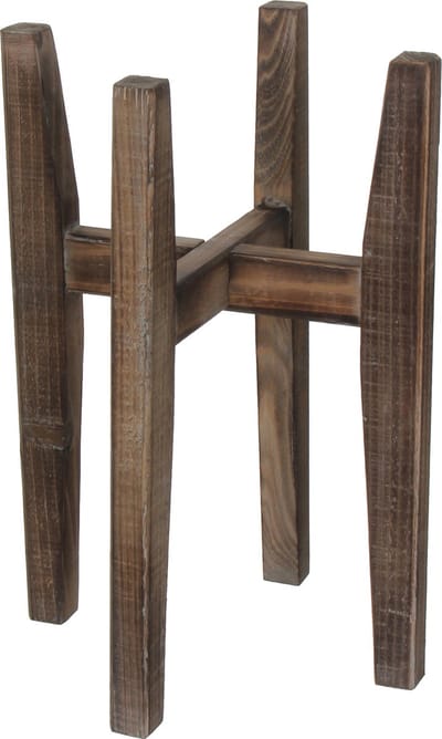 Mica Decorations ascot plantenstandaard hout lichtbruin maat in cm: 33 x 33 x 48 BRUIN