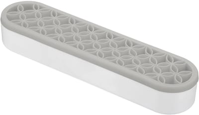 Make up borstel houder - 1 stuks - 20x3cm - draagbare make-up organizer - Cosmetische opbergbox make-up kwasten Grijs - Siliconen make-upborstelhouder - voor 112 borstels