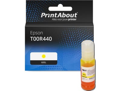 PrintAbout huismerk Inktcartridge T00R440 Geel Geschikt voor Epson