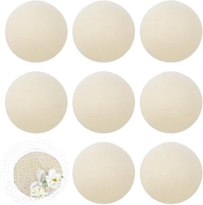 Dailygoods - 9 Stuks Lichtgele Fascinator Hoed Base - DIY Cocktail Hoed Craft Set
