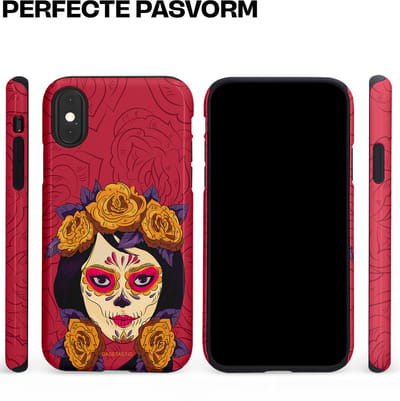 Casetastic Hoesje Geschikt voor Apple iPhone X/Xs - Stijlvolle Beschermende Duo-layer Case - Middernachtmasker