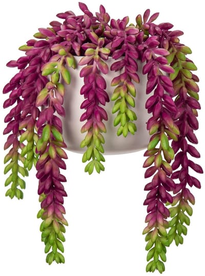 Dailygoods - Oairse Kunstmatige vetplanten in keramische pot nep succulente kunstmatige parelsnoer plant nepplanten ingemaakte faux vetplanten voor thuis badkamer plank keuken tafel decoratie