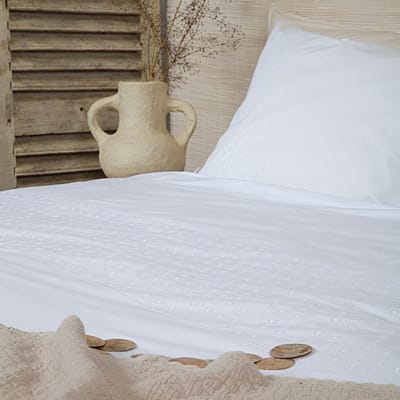 witte dekbedhoes Olivia - 140x200/220