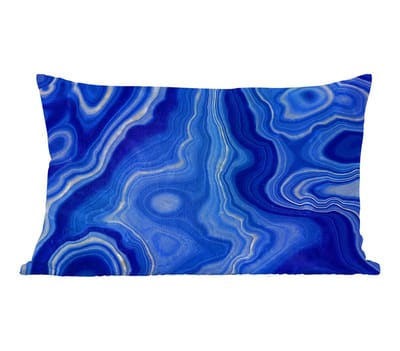 Sierkussens - Kussentjes Woonkamer - 60x40 cm - Blauw - Agaat - Stenen