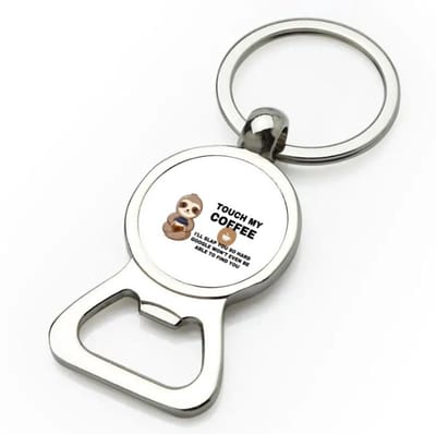Akyol - koffie flesopener - Koffie - koffieliefhebber cadeau - leuke cadeau - met opdruk - coffee gift - verslaafd aan koffie - collega cadeau - 9 bij 3 cm