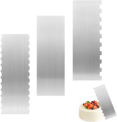 Set van 3 taartspatels 22 cm - roestvrijstaal