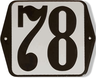 Huisnummer standaard nummer 78