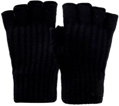 Warme Gebreide Halve Vinger Handschoenen – Unisex Vingerloze Winterhandschoenen van Dik Katoen, Elastisch en Ideaal voor Buitengebruik of Typen