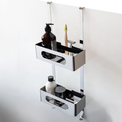 Thuys - Doucherek Zonder Boren 67CM - Roestvrij Staal - Easy Store Ophangsysteem - Grijs - voor Douche en Badkamer